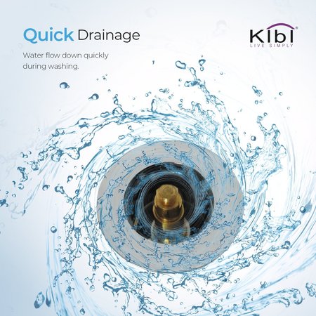 Kibi Waterfall Single Handle Bathroom Vessel Sink Faucet with Pop Up Drain C-KBF1005CH-KPW101CH